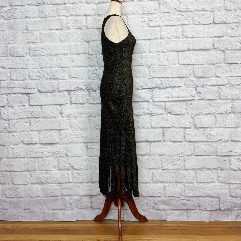 Rails Kaia Black & Metallic Gold Knit Bodycon Dress - Picture 3 of 6